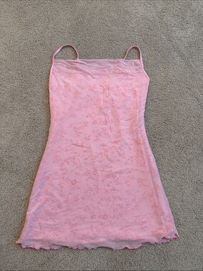SHEIN Pink Floral Mini Slip Dress